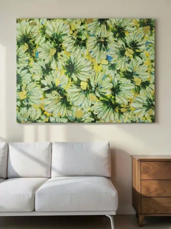 botanische moderne schilderij kantoor of thuis. izartshop