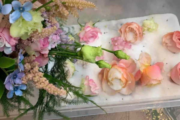 bloemen in silica bruidsboeketen in epoxy izartshop