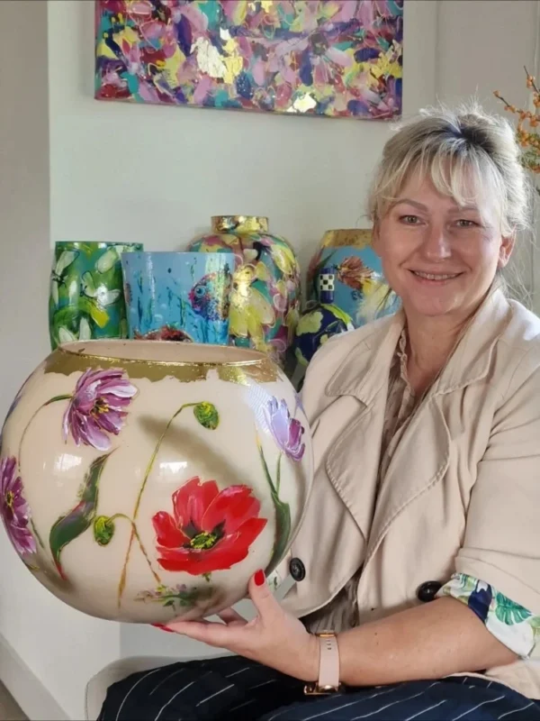handbeschilderde kleurrijke vazen izartshop
