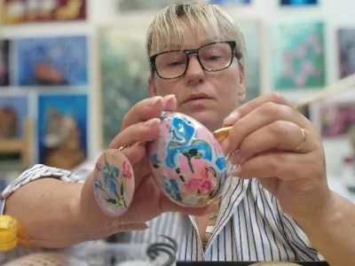 geboorte bloemen ei, handbeschilderd kraamcadeau